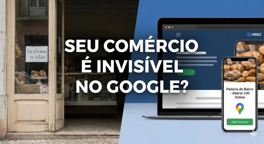 Descubra por que seu comércio local está perdendo vendas por não ter um site e como a HBBZ Digital Solutions pode colocar sua empresa no topo do Google.
