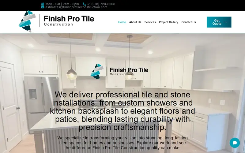 Site da Finish Pro Tile Construction