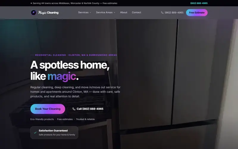 Site da Magic Cleaning